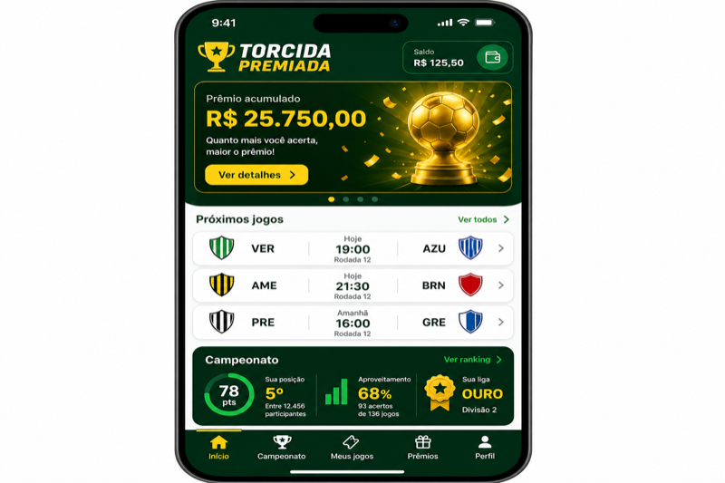 Tela inicial do app