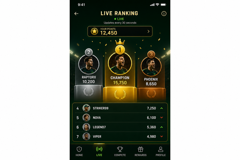 Ranking ao vivo
