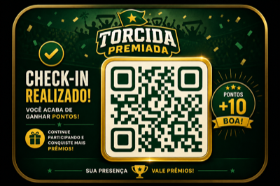 QR Code para check-in e resgate de cupom